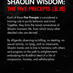 Shaolin Wisdom:  The Five Precepts (五戒)